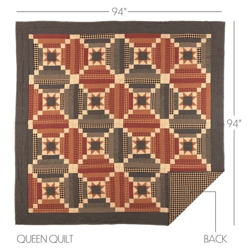 Primitive Queen Quilt Tan Patchwork Maisie Cotton Bedroom Decor VHC Brands - Picture 2 of 7