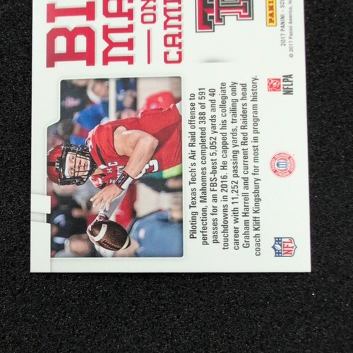 2017 Score - Big Man on Campus #6 Patrick Mahomes II (RC) geht nur auf und ab. - Bild 4 von 6