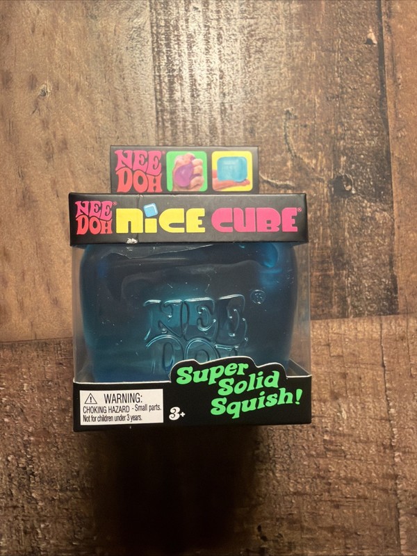 Nee Doh Nice Cube - Super Solid Squish! (Blue) - Brand New 100% Authentic
