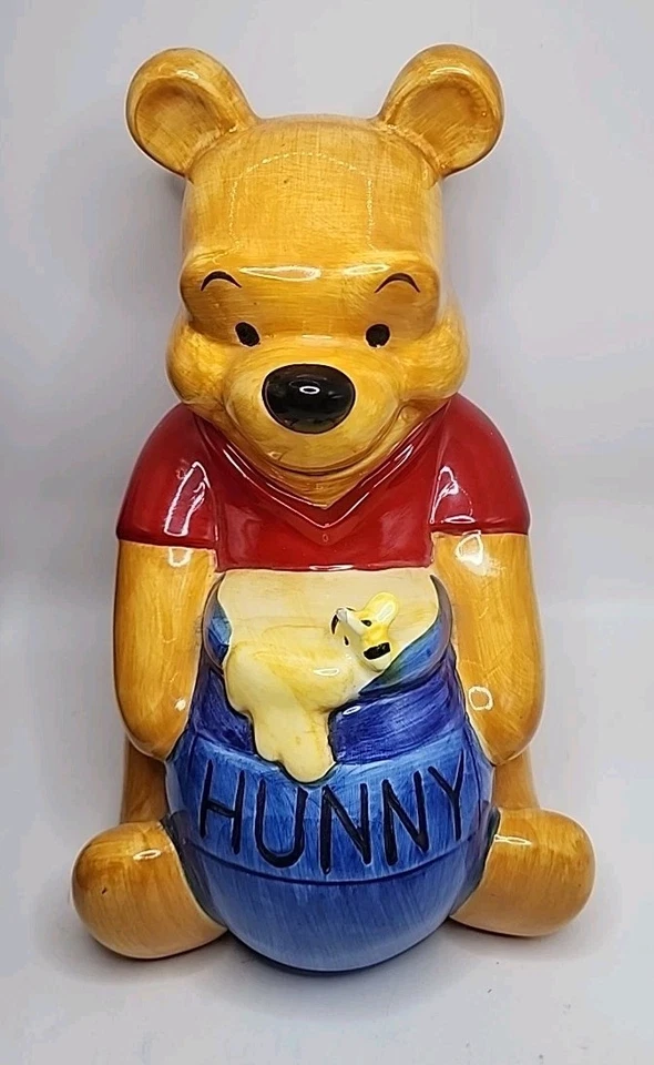 Vintage Winnie the Pooh with Hunny Pot Coin Piggy Bank 10" - Image 2 of 4
