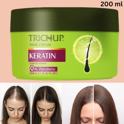 Trichup Keratin Hair Cream Use for Shiny hair growth for all types of hair 200ml