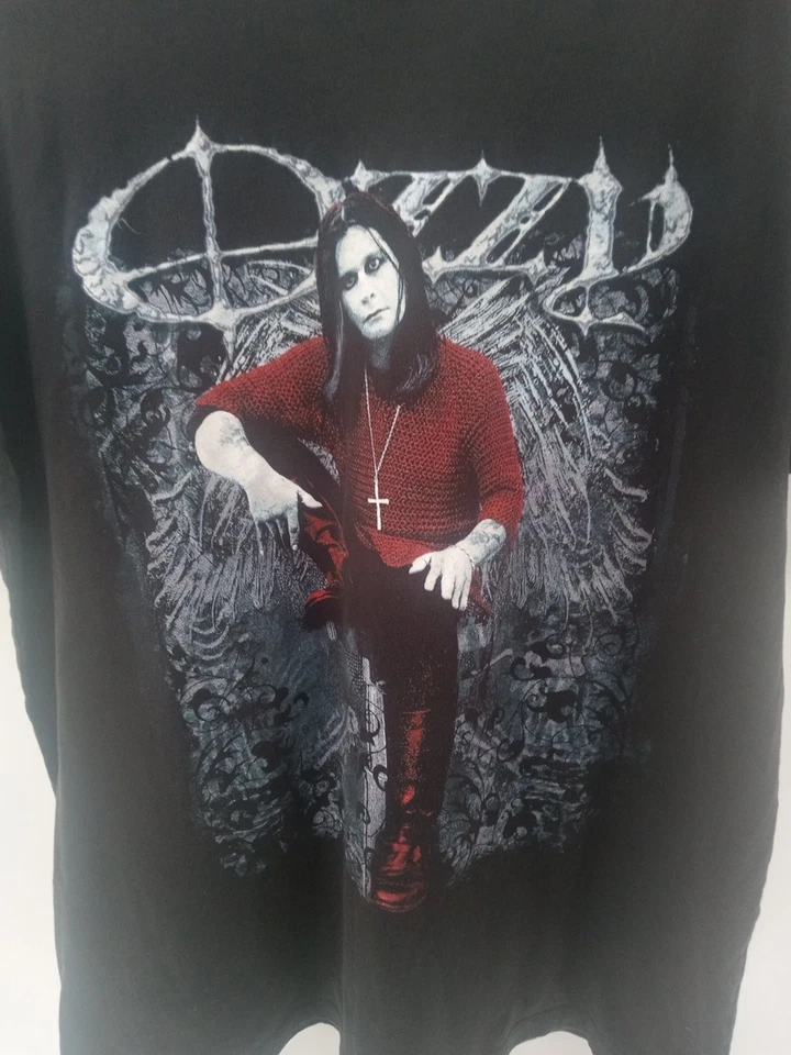 Camiseta Vintage Ozzy Osbourne Adulto Grande Preta Hall da Fama Winterland Anos 90 Ano Novo - Imagem 3 de 4