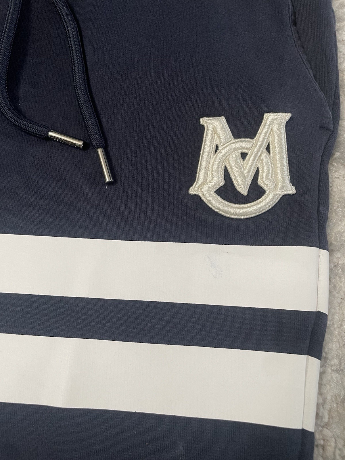Rare Moncler Tapered Logo-Appliquéd Stripes Cotton Pants And Sweater thumbnail 3