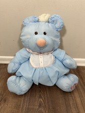 Vintage Puffalump Blue Bear Fisher Price Plush Toy 1986 Romper