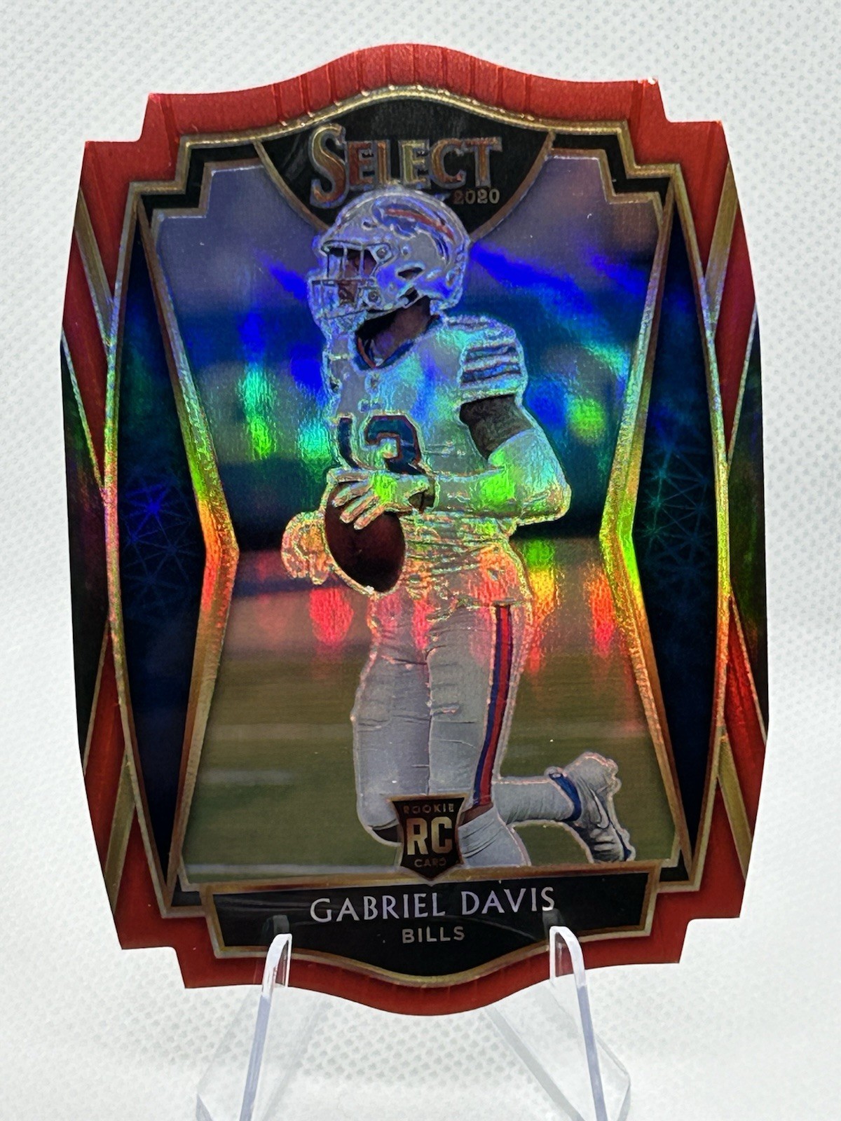2020 Panini Select - Premier Level Gabriel Davis #182 Red Prizm Die-Cut (RC)