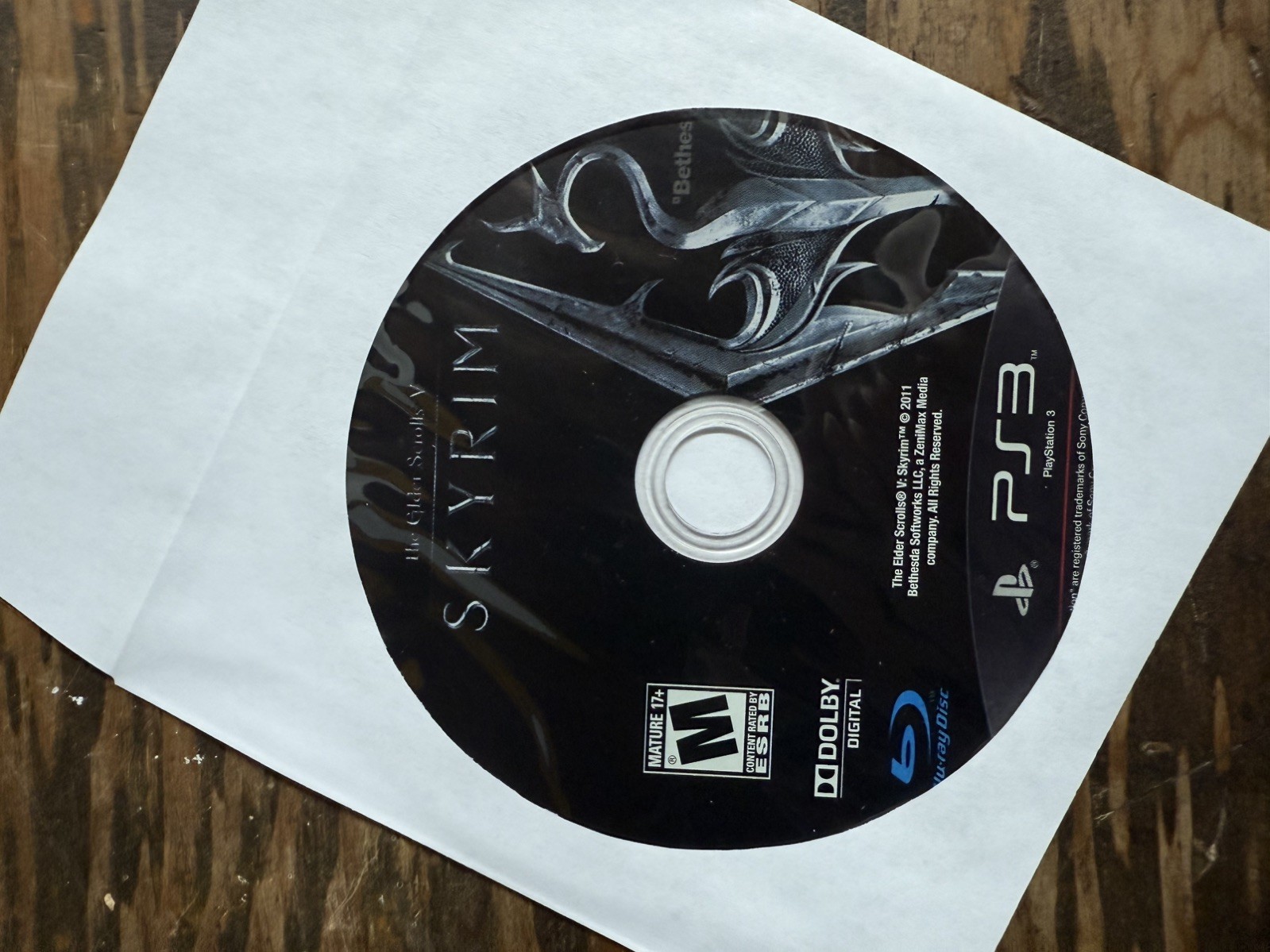 Elder Scrolls V: Skyrim Sony PlayStation 3 PS3 Video Game Bethesda - DISC ONLY