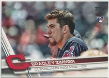 2017 Topps Update Bradley Zimmer Short Print Photo Variation #US275 CLE Indians