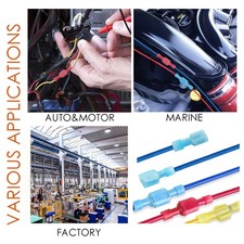 Male and Female Spade Connectors 24-10 Gauge Insulated Terminals Connector