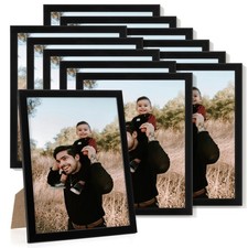 8x10 Picture Frame Set of 12,Photo Frames Display Pictures 8"x10",Black Pictu...