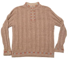 Woolrich Sweater Womens Small Quarter Zip Pullover Wool Blend Outdoors Brown