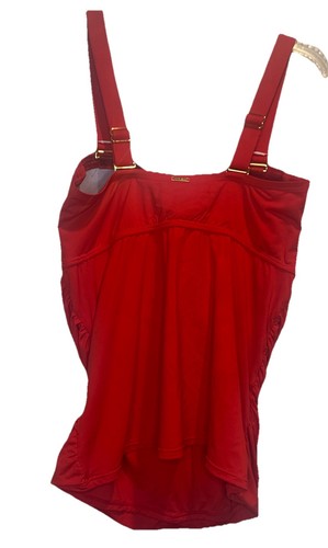 Anne Cole Damen ROT Tankini Schwimmen Oberteil Weich BH Twist Mieder Übergröße 20W - Bild 3 von 10
