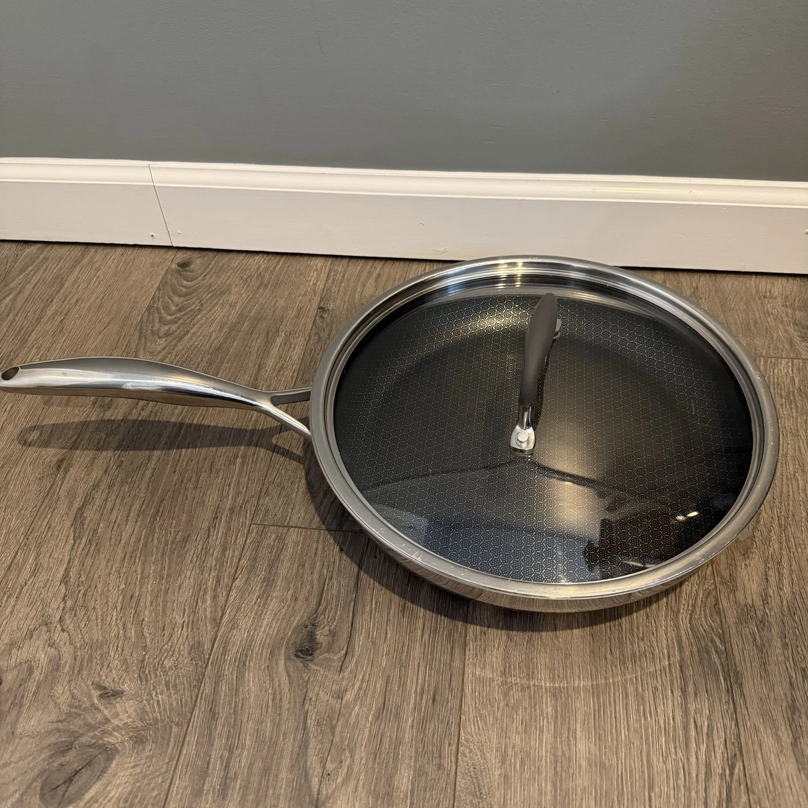 Pampered Chef Stainless Steel Nonstick Hex Clad 12" Skillet Frying Pan