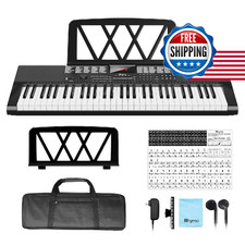 Keyboard Piano 61 Keys, Electric Piano Keyboard Kit with 255 Voices, 255 Rhythms