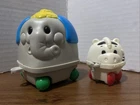Vintage Fisher-Price 1996 Nesting Train Toy Elephant and Zebra