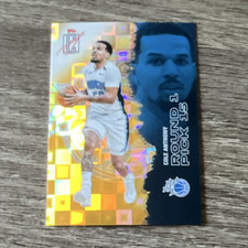 Topps Chrome Cole Anthony Rookie Orlando Magic Round Pick 15 Card #12. rookie card picture
