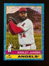 Kenley Jansen 2025 Topps Heritage #709 Chrome Light Blue Sparkle Refractor