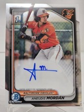 2024 ANEUDIS MORDAN BOWMAN 1st ⚾️ CHROME On CARD AUTO! ⚾️ FREE SHIPPING! 🔥🔥