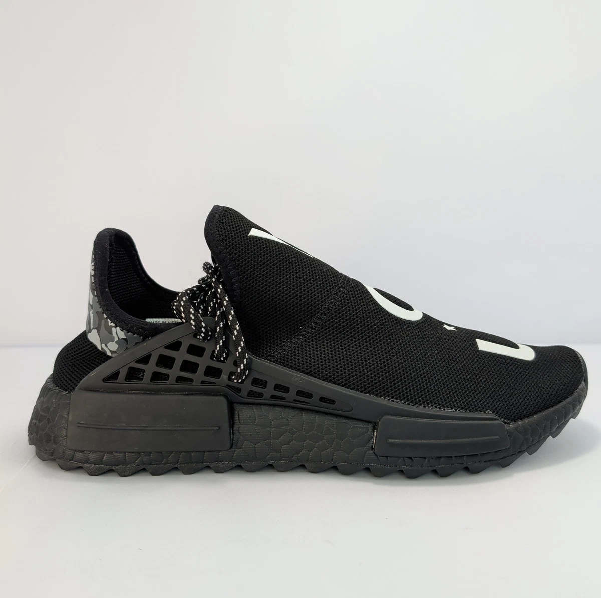 Mens Size 8 Adidas Pharrell Williams YOU NERD BB7603 Human Race NMD Black White Pharrell x N.E.R.D. x adidas NMD Human Race Trail  main image 4