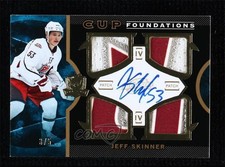 2012 Upper Deck The Cup Foundations 3/5 Jeff Skinner #CF-JS Quad Patch Auto 0c3