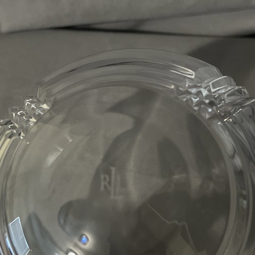 RALPH LAUREN GLEN PLAID SERVING BOWL, Cut Lead Crystal, 5 7/8", GERMANY - Picture 4 of 4