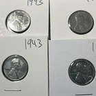 1943 steel penny Lot Of 4 VF WW2 Pennies Lot 40