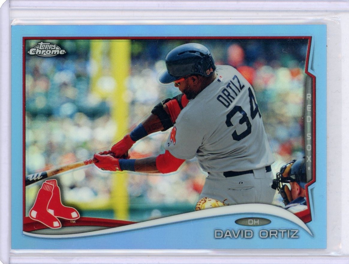 2014 Topps Chrome Blue Refractor #201 David Ortiz No 193 of 199