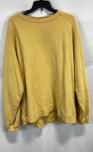Columbia Men's Yellow Crewneck Sweatshirt Embroidered Logo Size XL