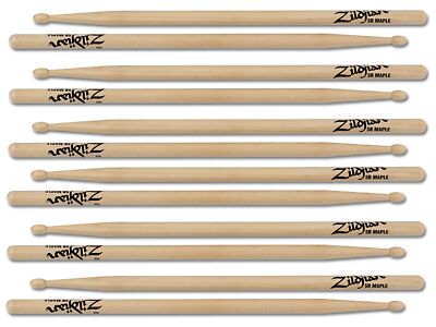 Zildjian Sticks Maple 5B Wood Tip 5BM (6 Paar)