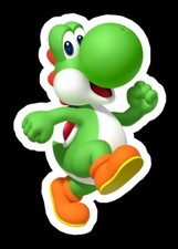 Yoshi Vinyl Sticker/Decal 5X 3 inch Cartoon Super Mario Bros indoor/outdoor