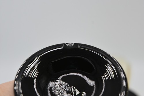 Vintage Hand Blown Amber Black Glass Pitcher with 2 Glasses Art Deco Style - Picture 14 of 14