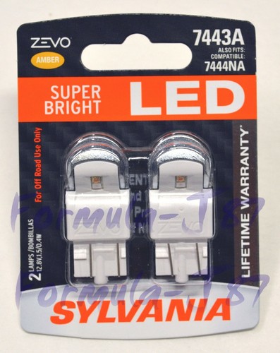Sylvania ZEVO LED Light 7444NA Amber Orange Two Bulbs Front Turn Signal Upgrade - 第 2/12 張圖片