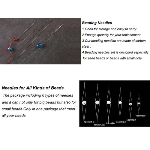 1Set Big Eye Beading Needles Easy Threading Tool for Bracelet Jewelry Making DIY - Picture 27 of 41