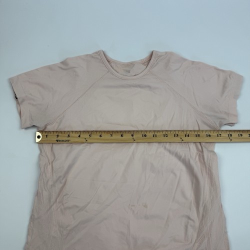 Athleta GIRL Dream Crazy Big Pink S/S Seamless Top T-Shirt Activewear XXL/16* - Picture 3 of 7