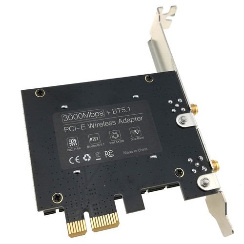 AX200 Desktop PC PCI-e Wireless Adapter Windows 11 WiFi 6 Bluetooth Network Card - Picture 3 of 10