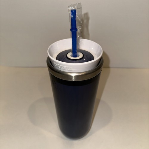 Zoku Iced Coffee Maker Travel Mug Spill Resistant Lid And Straw Chiller , Blue N - Bild 2 von 7