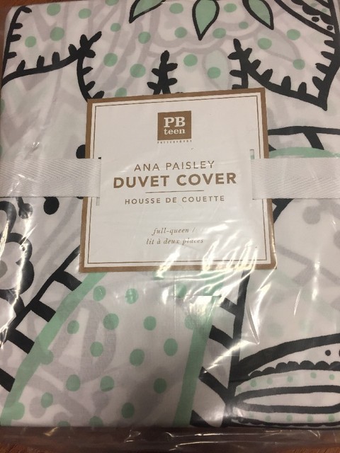Pottery Barn Teen Ana Paisley Duvet With 2 Shams Black Pool Full Pottery Barn Teen Ana Paisley Duvet Cover Black Pool Full Queen Fl Girl