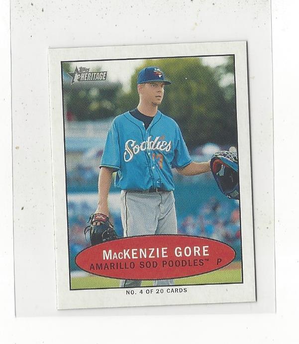 2020 Topps Heritage Minors '71 Bazooka Test Cards #4 MacKenzie Gore Nationals