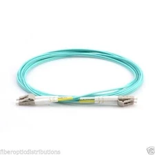 5m OM4 LC to LC Fiber Optic Patch Cable Multimode Duplex Aqua 50/125-54345