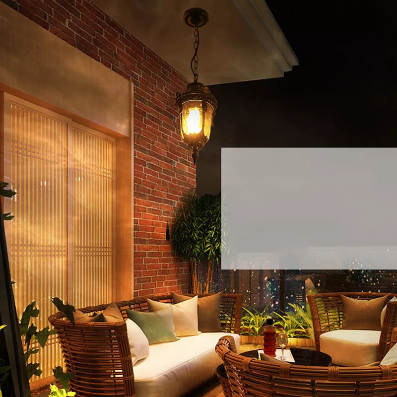 Outdoor Pendant Light Home Garden Ceiling Light Black Porch