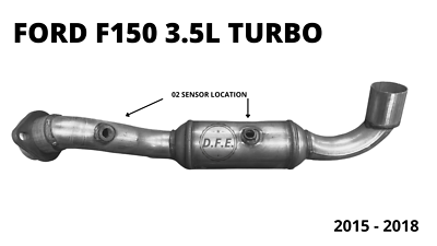 Fits: 2015-2018 Ford F-150 3.5L Turbo Direct Fit Catalytic Converter