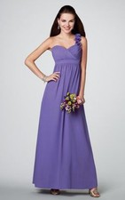 ALFRED ANGELO    189 7138L 8 PURPLE CHIFFON BRIDESMAID FORMAL PROM GRAD DRESS