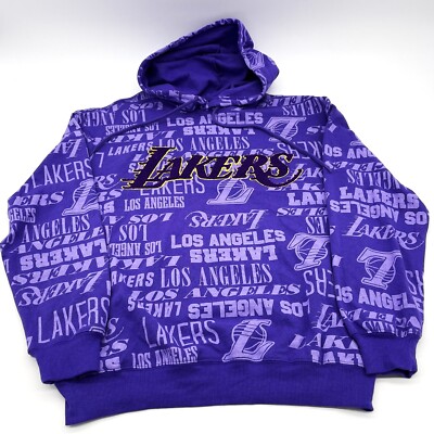 Los Angeles Lakers Hoodie Womens XS or S NBA Puple Print Logo Long Sleeve  NWT