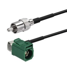Pigtail cable Fakra E female jack Right angle to RCA male plug adapter RG174 6m