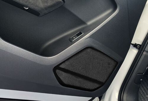 For Audi Q3 2019-2023 Black Titanium Inner Door Speaker Frame Cover Trim 4PCS - Picture 2 of 6