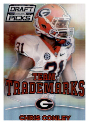 2015 Prizm Draft Picks Team Trademarks Silver Holo Chris Conley Rookie RC Chiefs