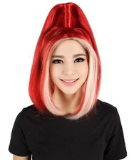HPO Adult Women's Red Drag Queen Wig, Perfect for Halloween, HW-7294