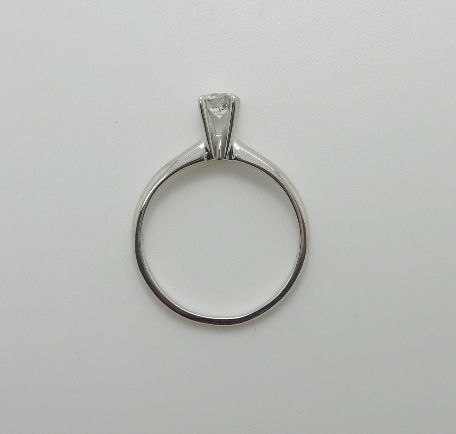 1/4CT Natural Round Diamond Solitaire Engagement Wedding Ring 14K White Gold