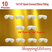 10 Pcs 1/4-1/4 Quick Connect Straight Fitting Connector Push In Home Office RO