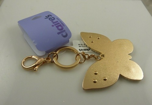 Mariposa Llavero Color Turquesa con Bling Cristales Llavero Bolso Etiqueta Imitación Pe - Imagen 4 de 8