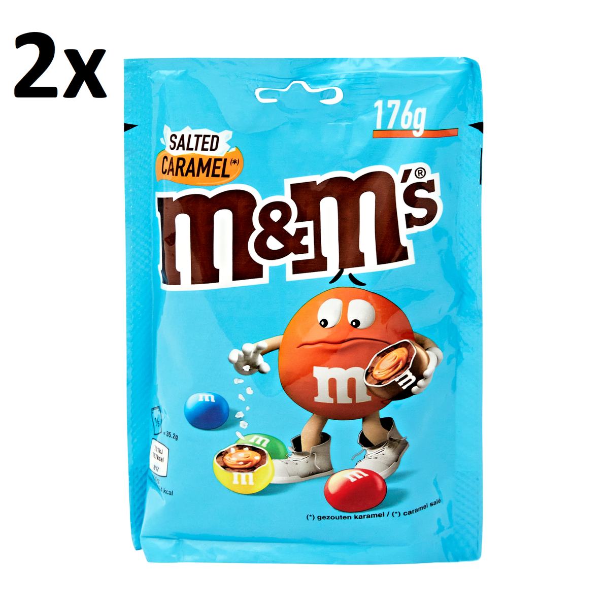 2 x M&M's Salted Caramel Pouches Limited Edition Flavour 176 g